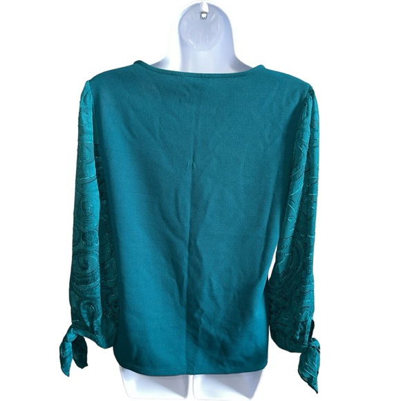 Women’s Ann Taylor Factory Turquoise 3/4 Sleeve Blouse Top - XS - Picture 2 of 12